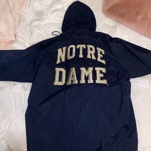 Vintage Notre Dame Champion Stadium Jacket Size L Hard to Find